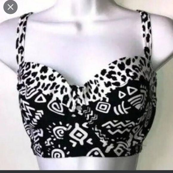 Forever 21 Other - Black and White abstract wire bikini top F21+